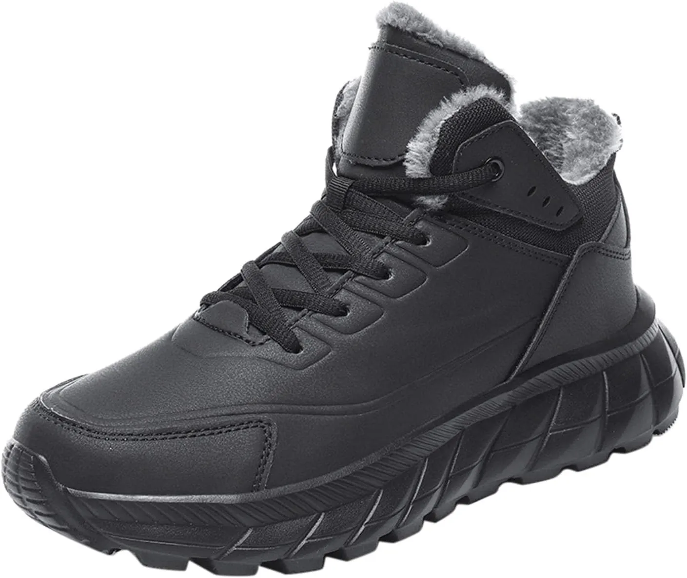 Teen Boys Winter Boots, Waterproof Hiking Boots Athletic Short Rain Boots Trekking Snow Boots Womens Winter Shoes