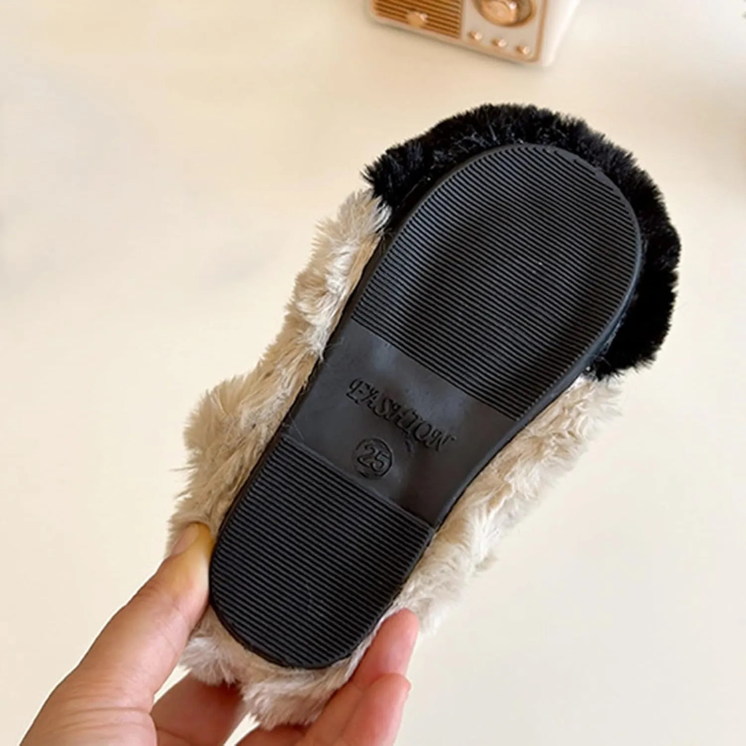 Toddler Girl House Slippers Cotton Comfy House Slippers Bedroom Slippers Winter Warm Indoor Shoes Fuzzy Slipper