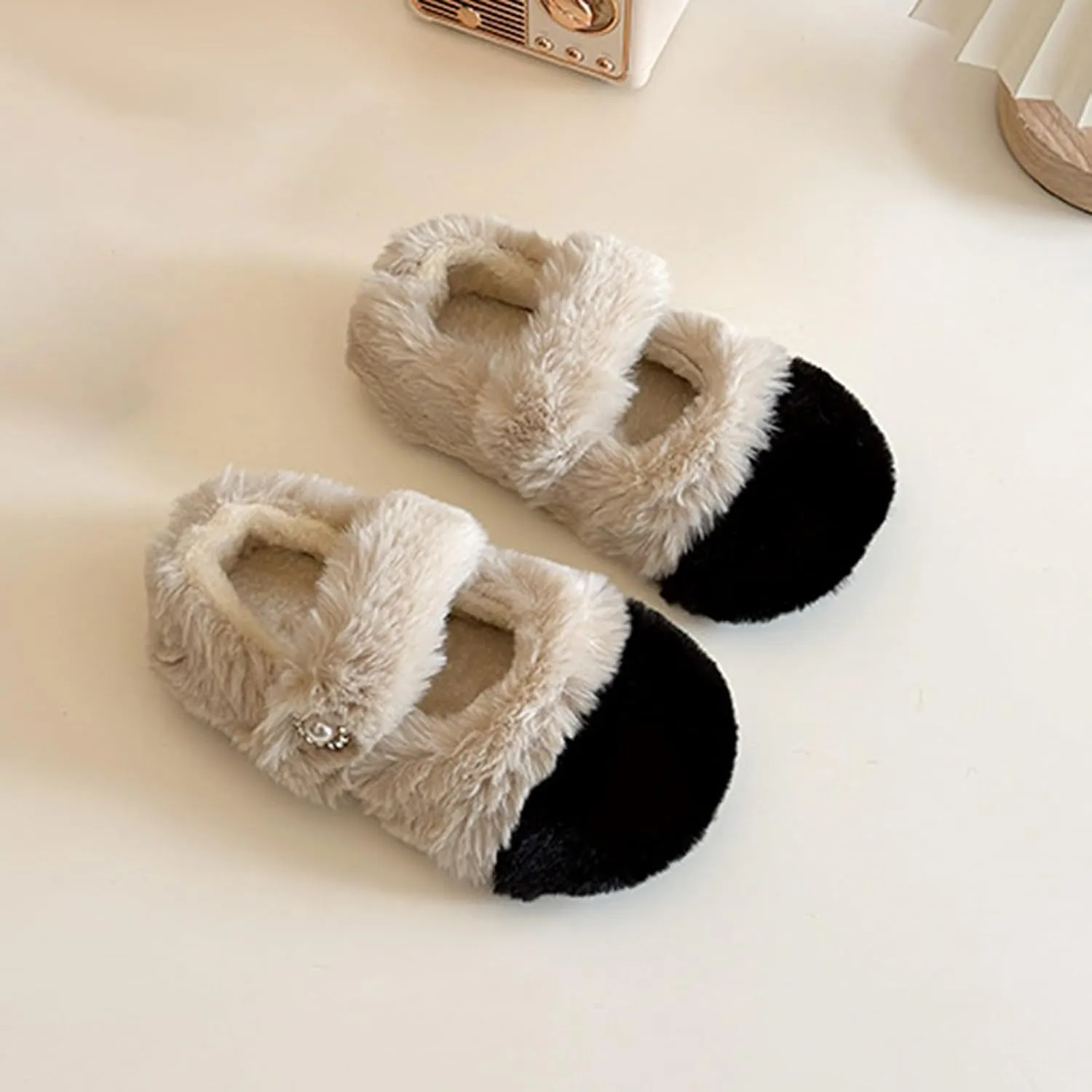Toddler Girl House Slippers Cotton Comfy House Slippers Bedroom Slippers Winter Warm Indoor Shoes Fuzzy Slipper