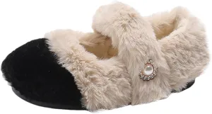 Toddler Girl House Slippers Cotton Comfy House Slippers Bedroom Slippers Winter Warm Indoor Shoes Fuzzy Slipper