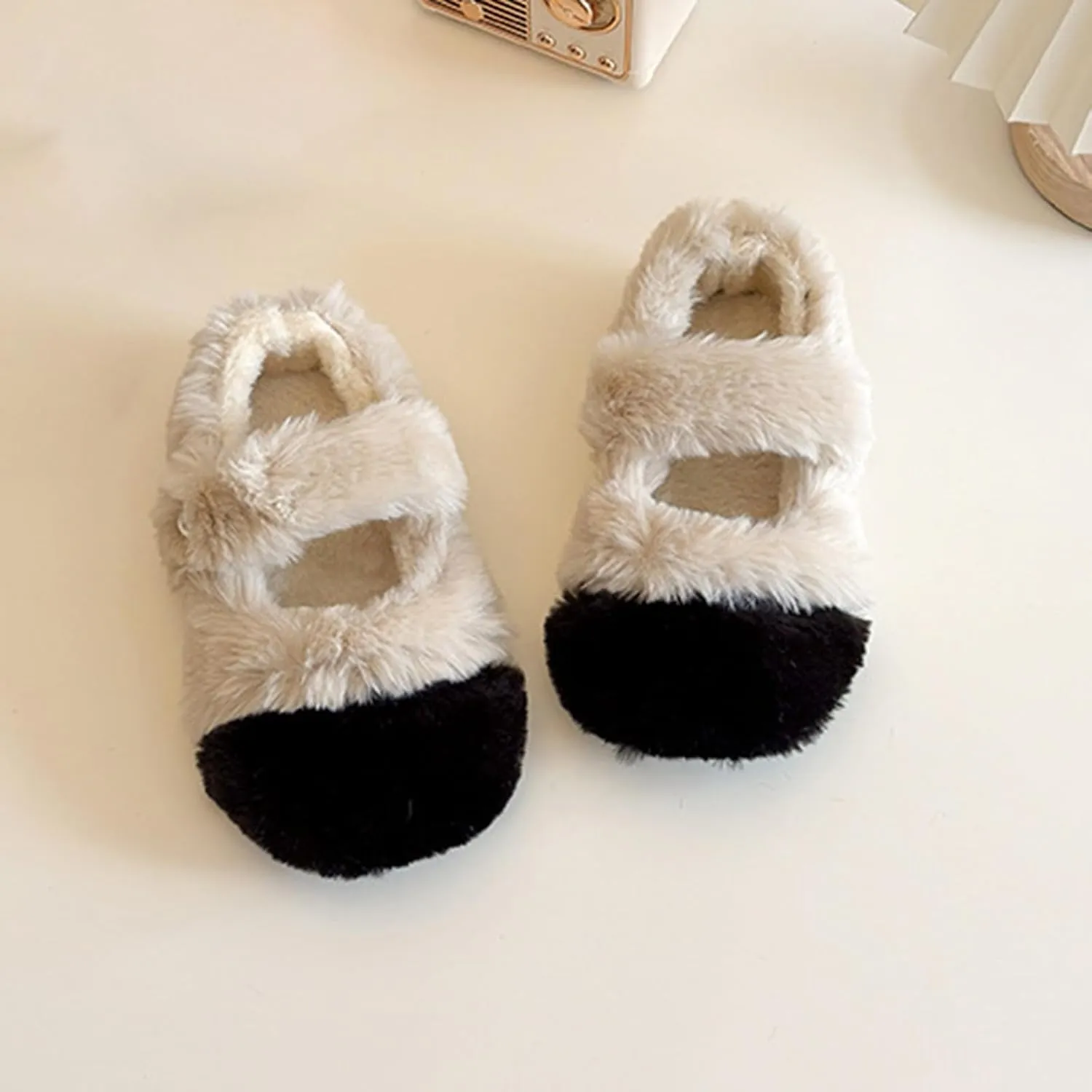 Toddler Girl House Slippers Cotton Comfy House Slippers Bedroom Slippers Winter Warm Indoor Shoes Fuzzy Slipper