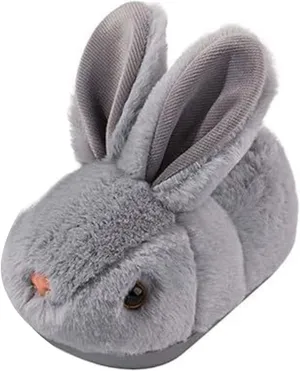 Toddler Girls Slippers Winter Infant Boys Fluffy Cute Bunny Flat Home Slippers Winter Warm Indoor Bedroom Shoes