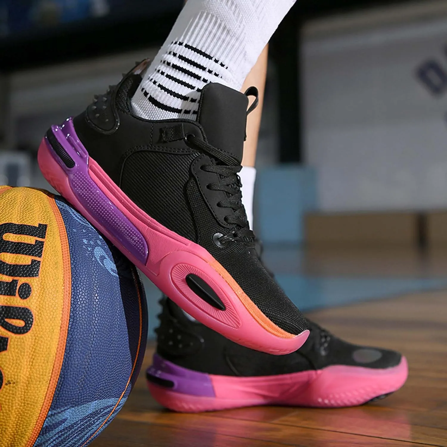 Unisex Basketball Shoes, Lightweight and wear-Resistant Basketball Shoes, Men's Fashionable Sports Shoes