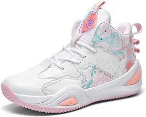 Unisex Fashion High Top Anti Slip Breathable Sneakers Sports Lightweight Running Basketball Shoes