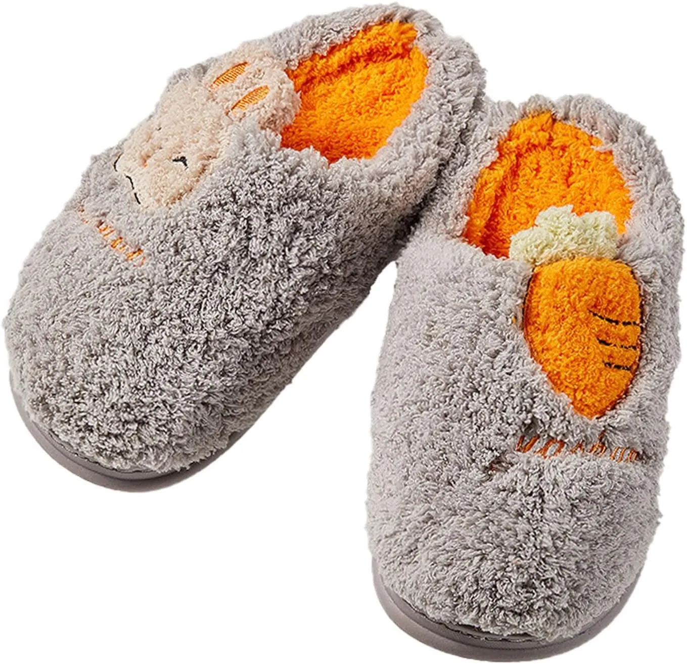 Unisex Toddler Boys Girls Fuzzy Slippers Non-Slip Sole Indoor Wool House Shoes Memory Foam Warm Winter Shoes