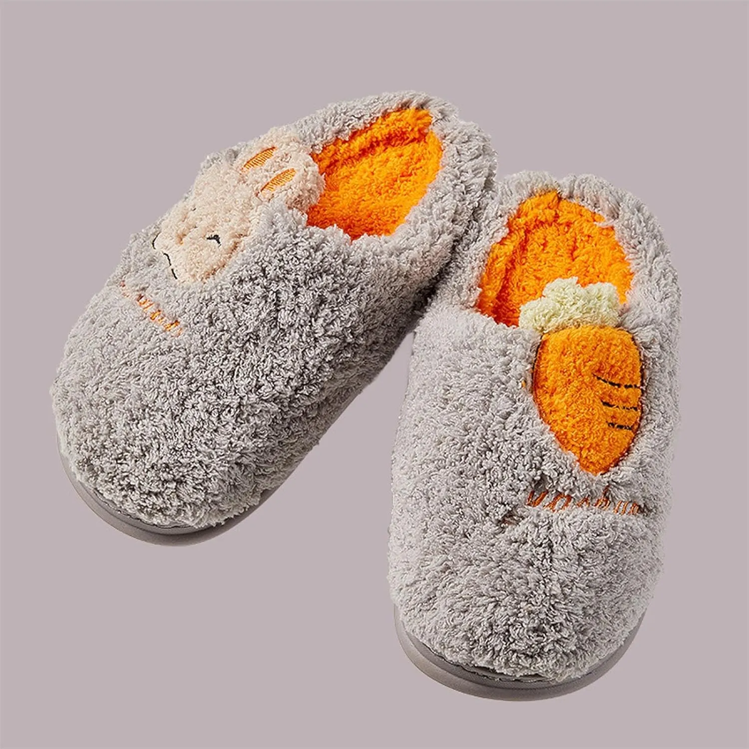 Unisex Toddler Boys Girls Fuzzy Slippers Non-Slip Sole Indoor Wool House Shoes Memory Foam Warm Winter Shoes