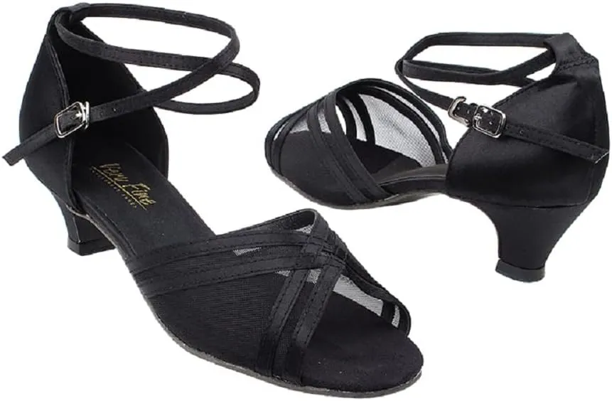 Very Fine Shoes Latin, Rhythm and Salsa 5017 Ballroom Shoes 1.3-inch Heel - Black Leather - 8