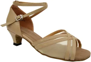 Very Fine Shoes Latin, Rhythm and Salsa 5017 Ballroom Shoes 1.3-inch Heel - Tan Leather - 8