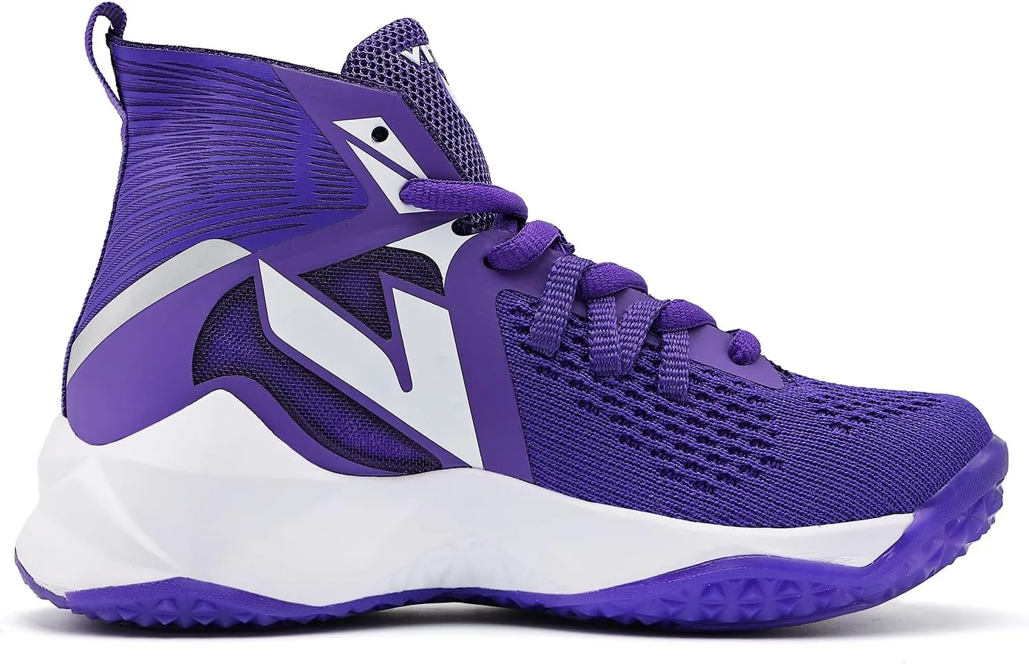VITUOFLY Kids Basketball Shoes Boys Air Cushion Sneakers Girls Mid Top School Hoops Shoes Non-Slip Outdoor Sports Running Gym Comfortable Durable Little Kid/Big Kid