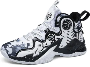 Women Men Basketball Shoes Breathable Non Slip Outdoor Fashion Graffiti Training Shoes Arch Support Unisex Sneakers
