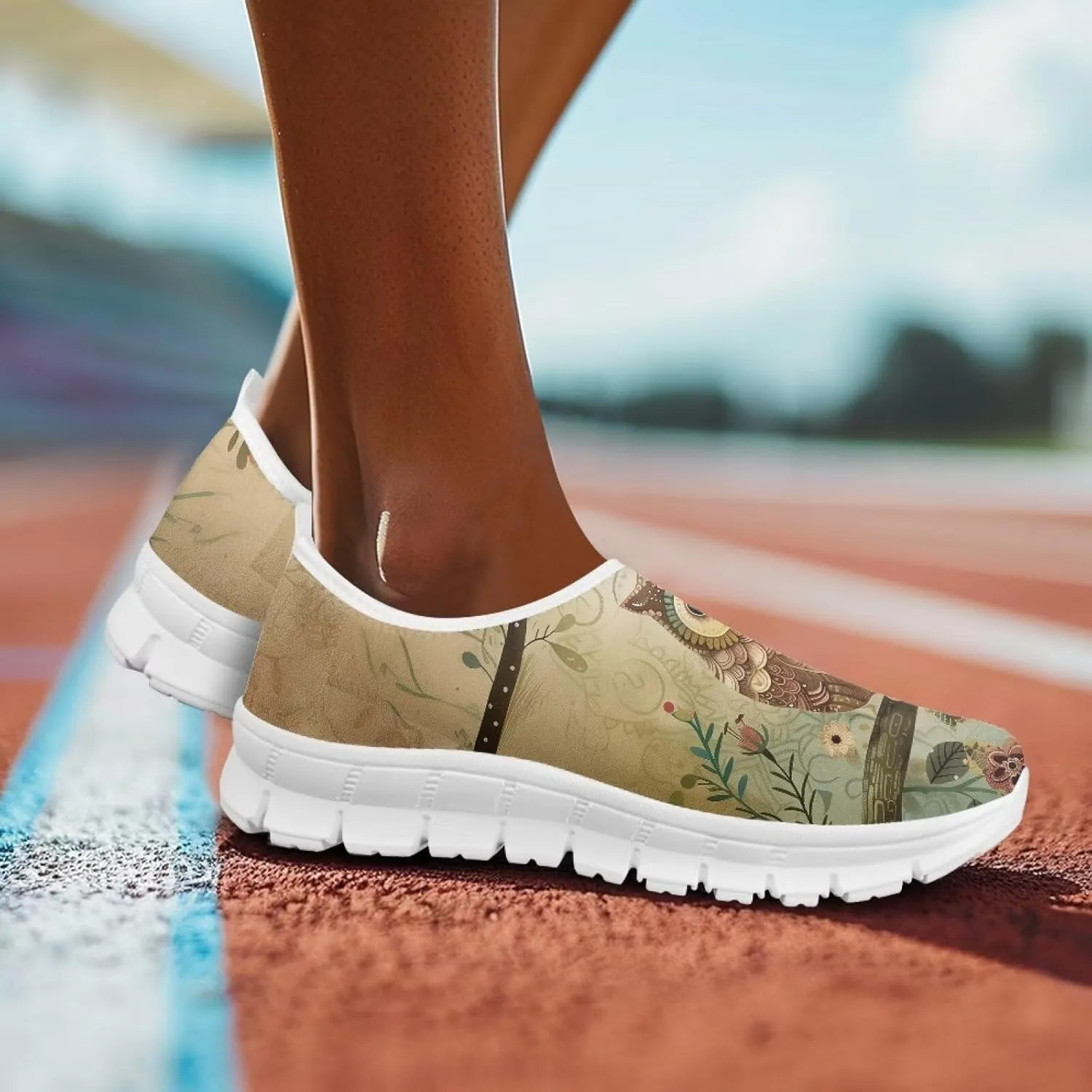 Women's Animals Sneaker Casual Lightweight Anti-Skid Outdoor Shoes Cozy Low-Top Slip On Holiday Running Sneaker for Ladies US 5.5-11.5