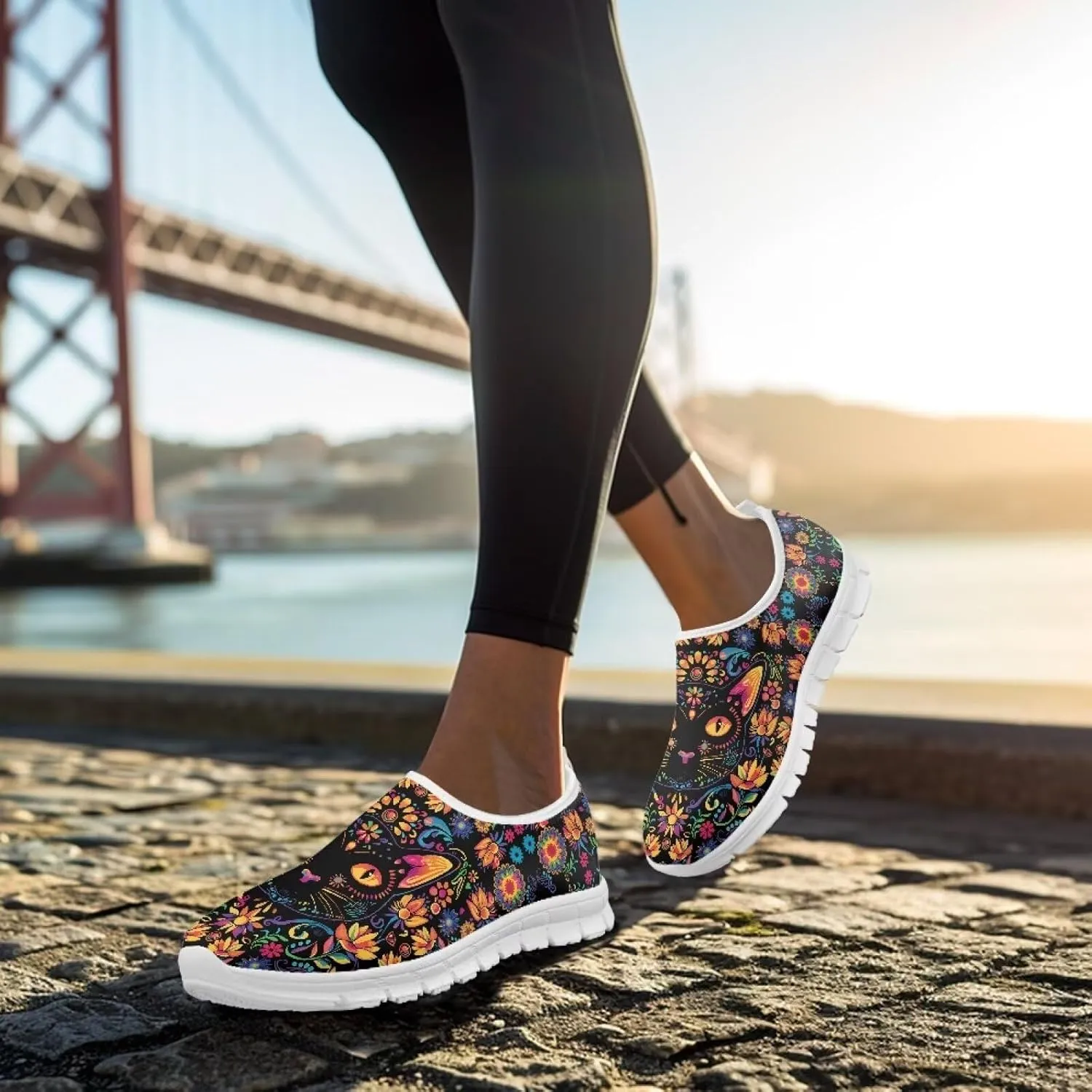 Women's Animals Sneaker Casual Lightweight Anti-Skid Outdoor Shoes Cozy Low-Top Slip On Holiday Running Sneaker for Ladies US 5.5-11.5