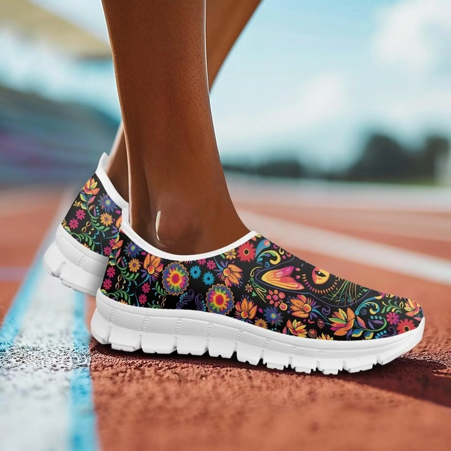 Women's Animals Sneaker Casual Lightweight Anti-Skid Outdoor Shoes Cozy Low-Top Slip On Holiday Running Sneaker for Ladies US 5.5-11.5