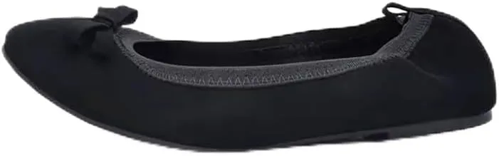 Womens Ballet Flats Shoes Bow Omelet Shoes Comfortable PU Leather Slip on Shoes for Women