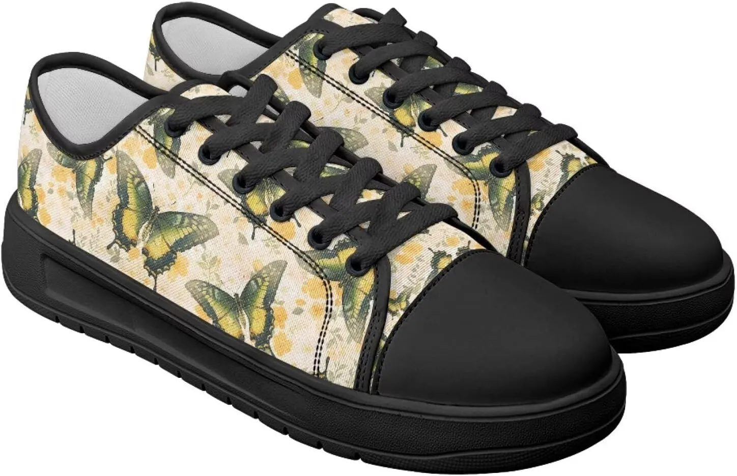 Womens Canvas Shoes 2025 Comfortable Summer Walking Sneakers Flexible EVA Non-Slip Outsole for Casual Outfits Size 6-13.5 Black Sole