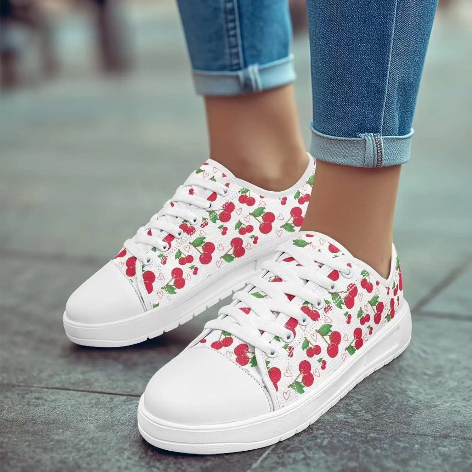 Women's Canvas Slip On Shoes Casual Lightweight Walking Sneakers Fashion Low Top Canvas Tennis Shoe Size 6-13.5 White Sole