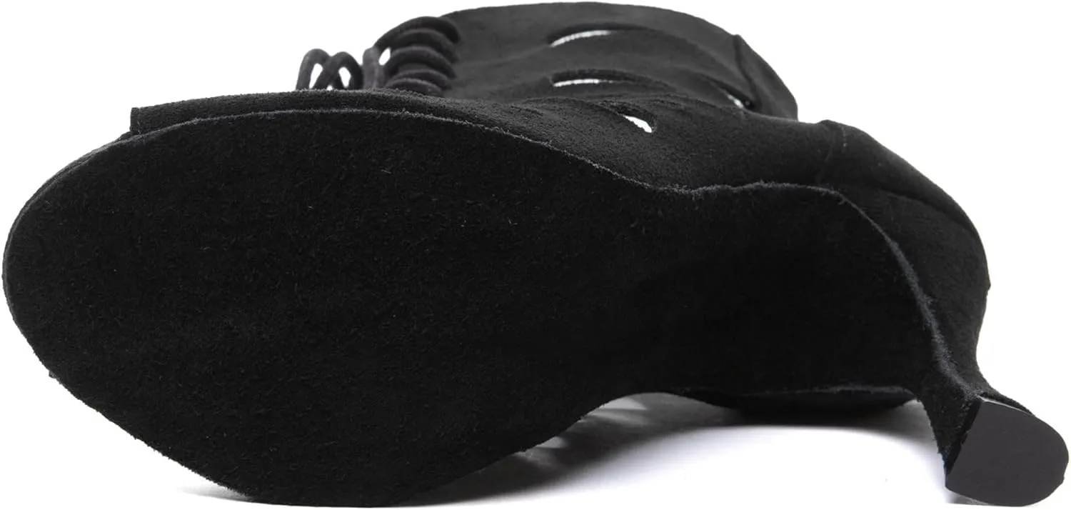 Womens Girls Latin Salsa Dance Shoes Ballroom Dancing Boots Party Club Sex Sandals