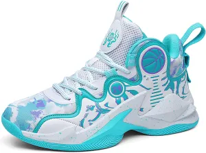 Women's Men's Basketball Shoes No-Slip Breathable Outdoor Shoes Fashion Graffiti Training Shoes