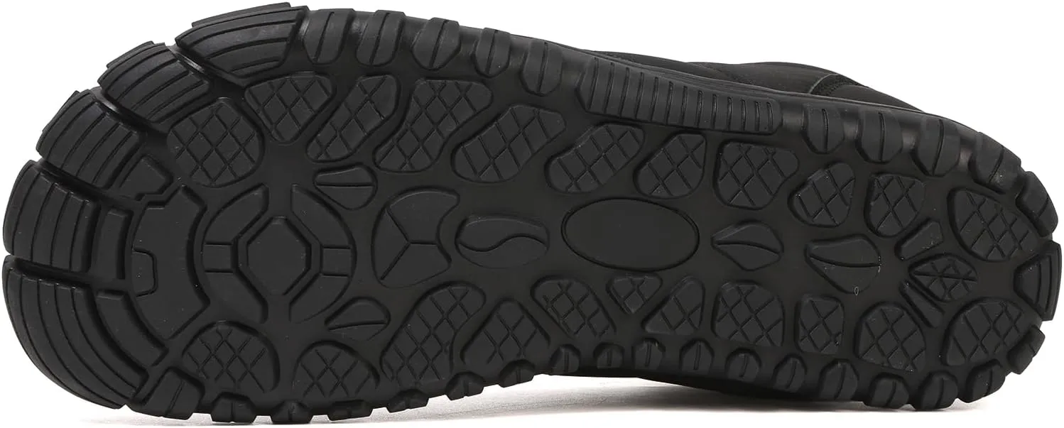 Women's Waterproof Non-Slip Hiking Boots Lightweight Fur Lined Thick Warm Adjustable Slip-On Shoes Wide Toe Box Zero Drop Ankle Booties Rubber Sole Military Work Desert Boots