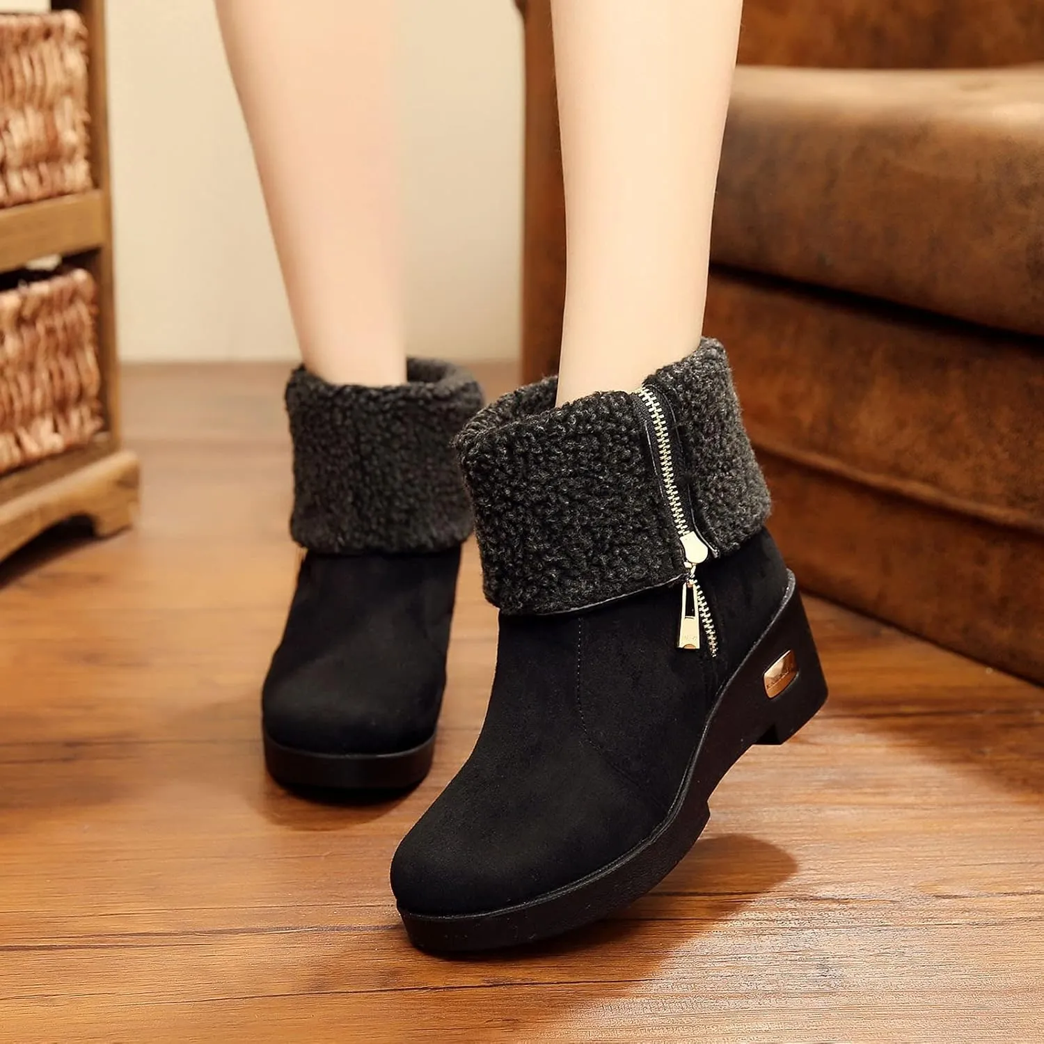 Womens Winter Boots Waterproof Boots Cold Weather Walking Shoes Warm Lightweight Hiking Boot Snow Boots for Teens