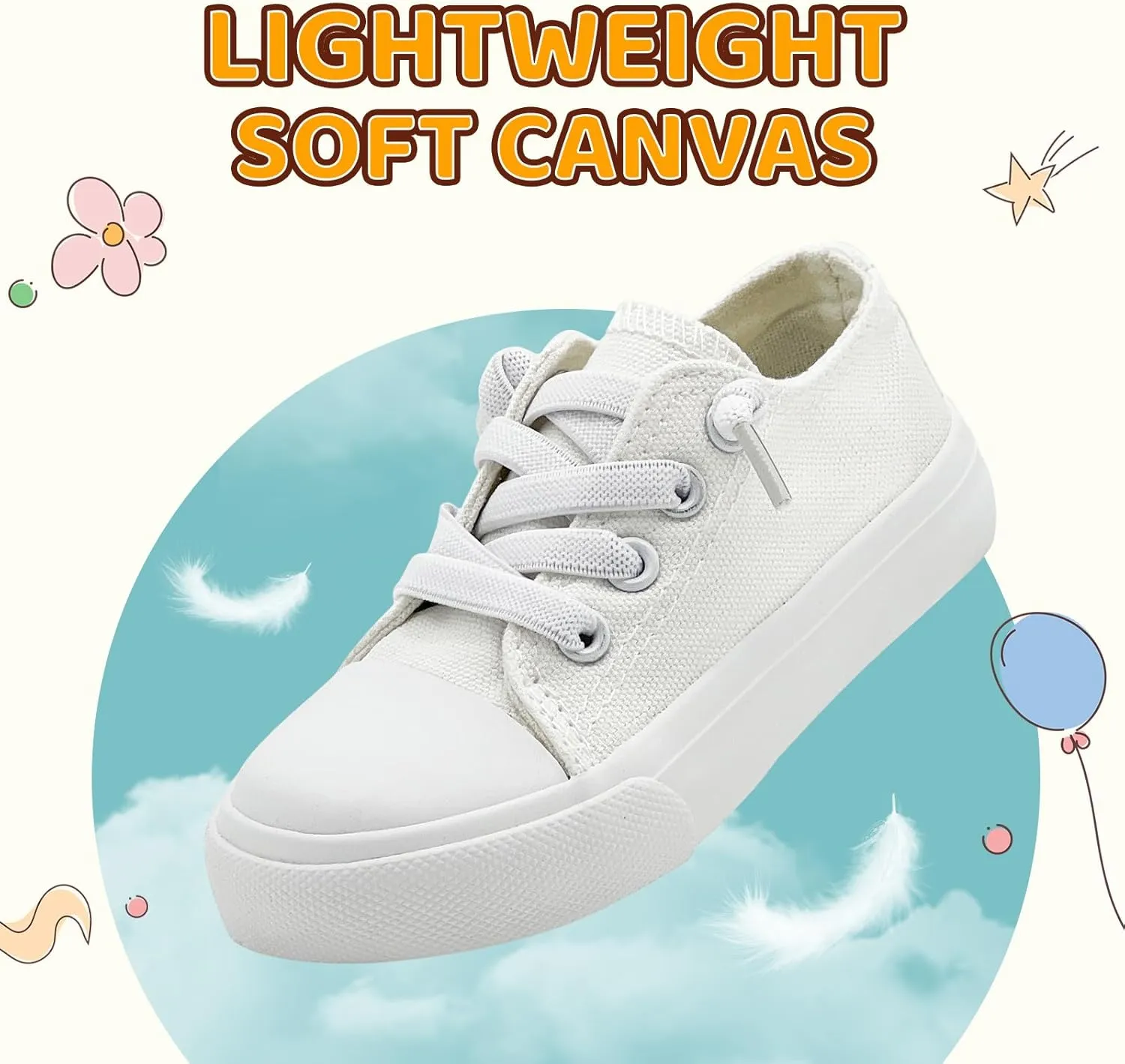 xinran&shengli Toddler Kid Canvas Shoes Boys and Girls Slip On Sneakers Toddler Little Kid Big Kid Lowtop Sneakers Shoes