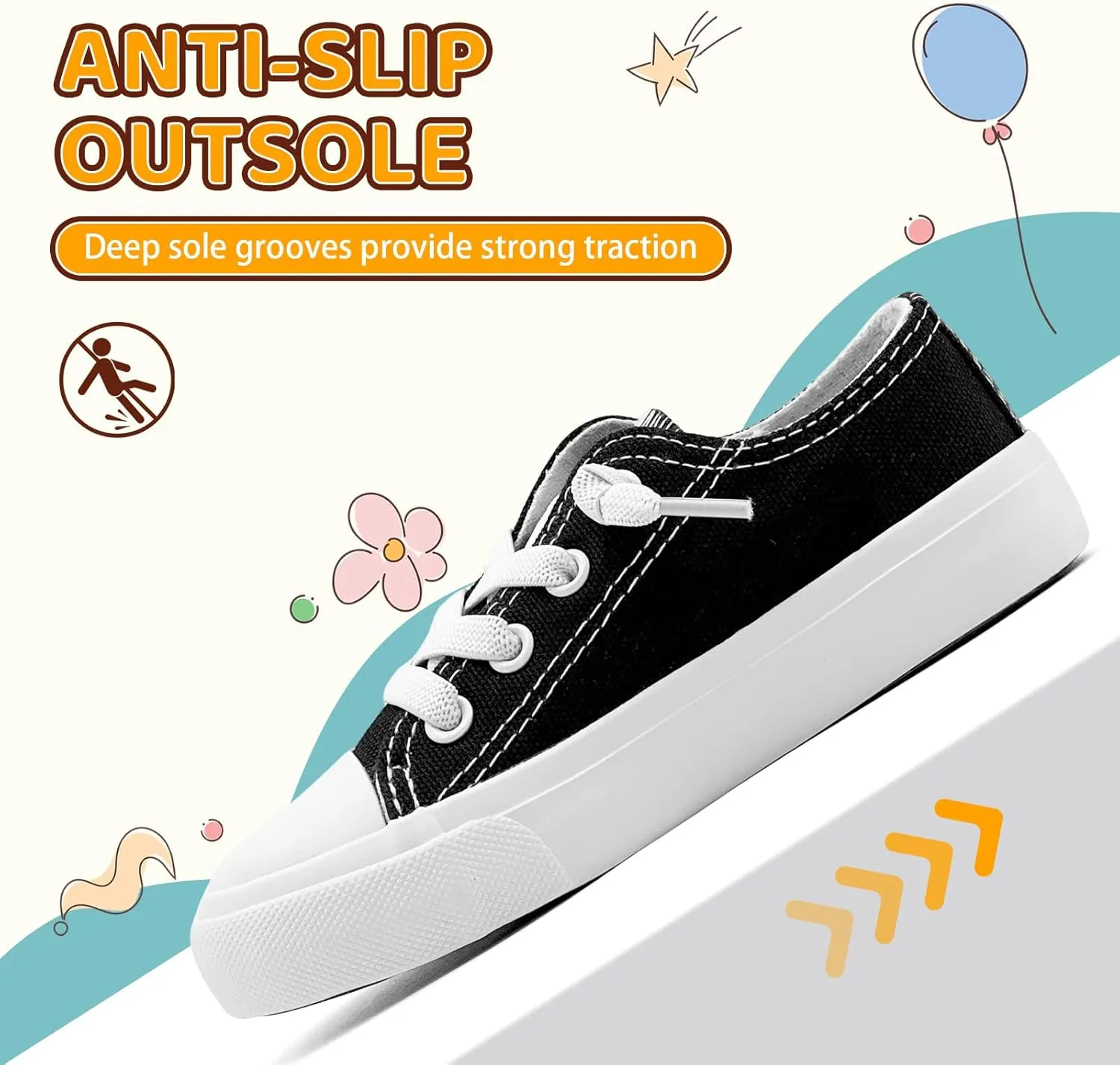 xinran&shengli Toddler Kid Canvas Shoes Boys and Girls Slip On Sneakers Toddler Little Kid Big Kid Lowtop Sneakers Shoes