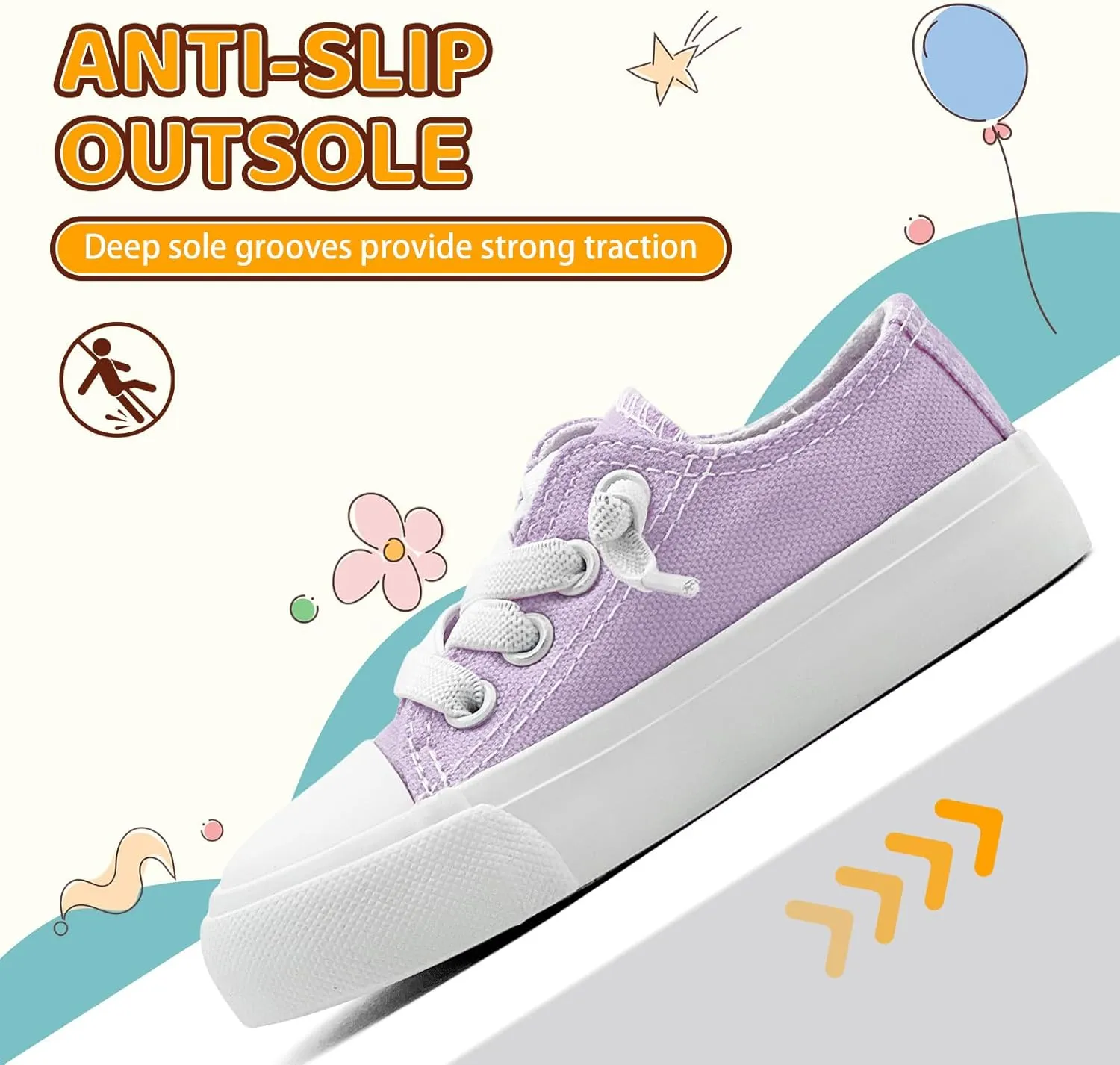 xinran&shengli Toddler Kid Canvas Shoes Boys and Girls Slip On Sneakers Toddler Little Kid Big Kid Lowtop Sneakers Shoes