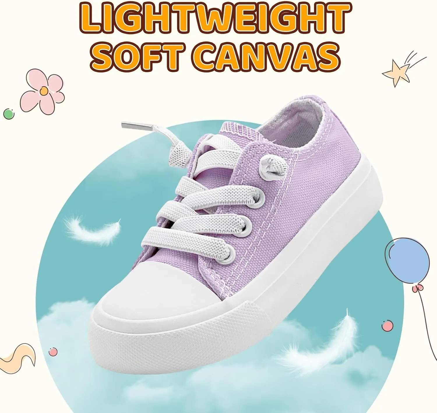 xinran&shengli Toddler Kid Canvas Shoes Boys and Girls Slip On Sneakers Toddler Little Kid Big Kid Lowtop Sneakers Shoes